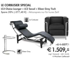 Afișați detaliile pentru Le Corbusier LC2 + LC4 Chaiselongue + Adjustable Table by Eileen Green - THE SPECIAL Imagine de Le Corbusier LC2 + LC4 Chaiselongue + Adjustable Table by Eileen Green - THE SPECIAL