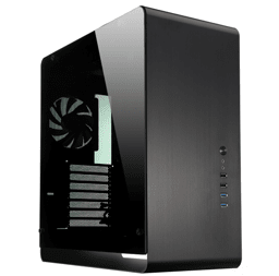 Siyah temperli cam geniş panel ATX alüminyum bilgisayar kasası için detaylı bilgi göster Siyah temperli cam geniş panel ATX alüminyum bilgisayar kasası resmi