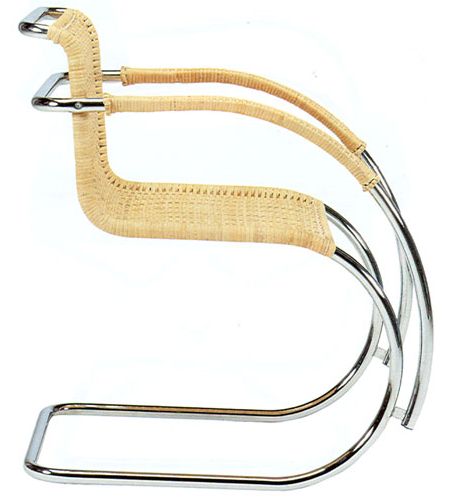Bild von Mies van der Rohe Cantilever Cane Freischwinger mit Armlehnen (1927) 