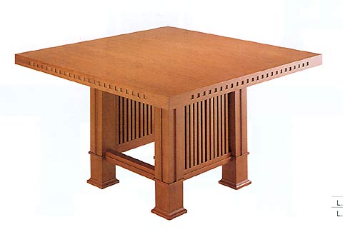 Picture of Frank Lloyd Wright dining table Taliesin 1 (1917)