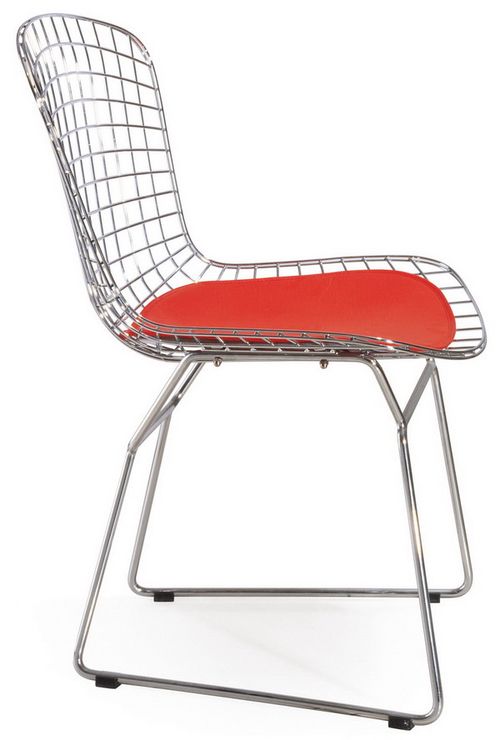 Bild av Harry Bertoia stol, sidostol av ståltråd 420 (1952)