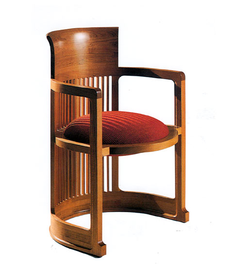 Attēls no Frenka Loida Raita (Frank Lloyd Wright) krēsls "Barrel" (1937)