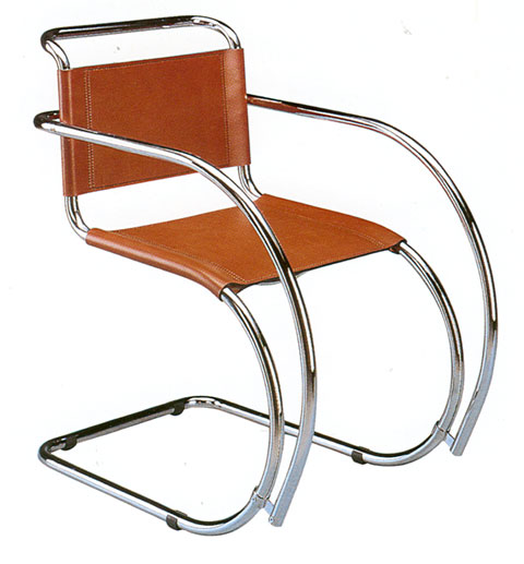 Obraz Krzesło Mies van der Rohe MR Krzesło z podłokietnikami (1927)