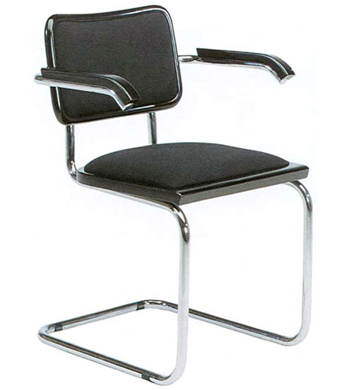 Picture of Marcel Breuer Cesca cantilever chair with armrests (1928)
