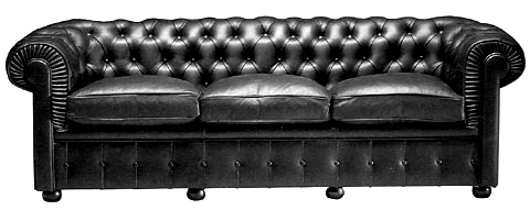 Gamintojo "Walter Gropius Chesterfield" sofa (3 vietos) nuotrauka