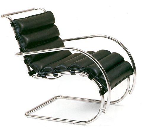 Afbeelding van Mies van der Rohe MR Loungestoel met armleuningen (1931)